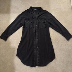 Anthropologie Pilcro Ribbed Duster Shacket